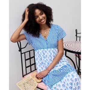 Printfresh In Bloom Maxi Dress - Blue Cloud - Size 1X